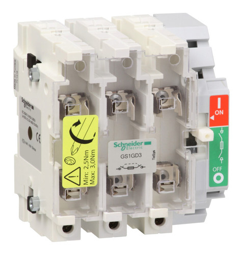 Рубильник с предохранителем Schneider Electric TeSys GS 63А 3P, 000