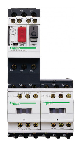 Реверсивный пускатель Schneider Electric TeSys GV2DM 6.3А, 2.2кВт 400/220В