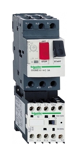 Пускатель Schneider Electric TeSys GV2ME 6.3А, 2.2кВт 400/220В