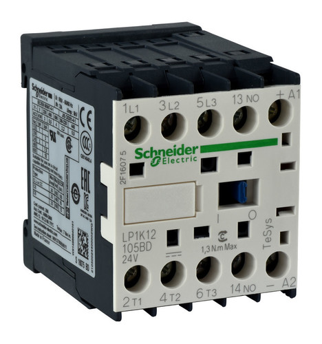 Контактор Schneider Electric Tesys LP1K 3P 6А 400/24В DC 2.2кВт