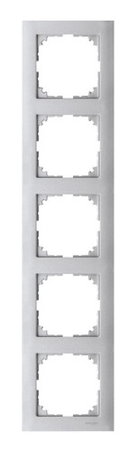 Рамка 5 постов Schneider Electric MERTEN M-PURE, алюминий