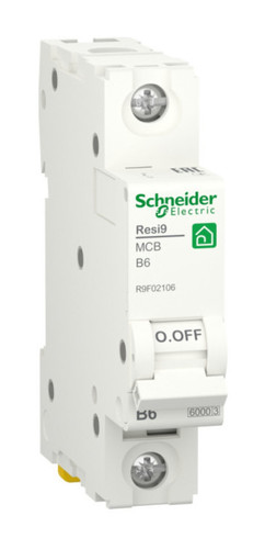 Автоматический выключатель Schneider Electric Resi9 1P 6А (B) 6кА, R9F02106