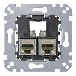 Механизм розетки компьютерная 2xRJ45 Cat.6 